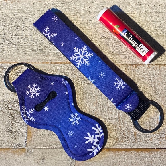 Christmas Accessories - 3 for $15 Lip Balm Holder + Keychain Snowflakes